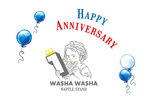 1周年モジャくん