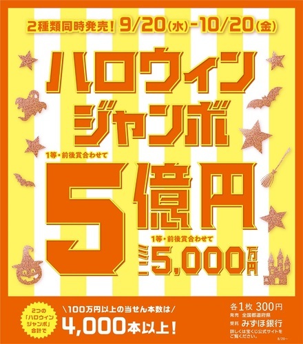 ハロウィンジャンボ宝くじ