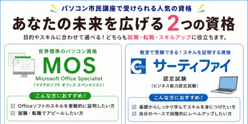 梅雨こそパソコンの資格取得！